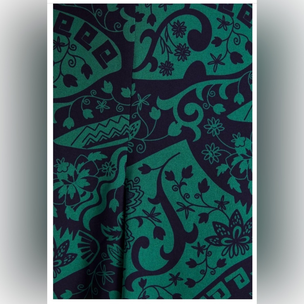 Sachin + Babi Navy and Green Patterned Pants - Picture 7 of 13